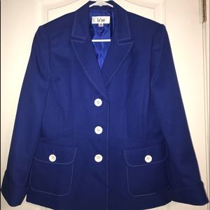 LeSuit Sapphire Blue Suit Jacket Coat Blazer Sz 10